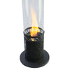 Bio Ethanol Burner Tabletop Black/Sliver Fireplace Glass Burner Fire Bioethanol