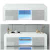 Modern TV Unit Cabinet Stand Sideboard Matt body & High Gloss Doors LED Light