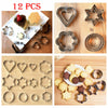 12X Cookie Cutter Mold Stainless Steel Biscuit Mould Pastry Baking Cake DIY