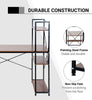 Computer Desk PC Workstation Laptop Table w/4-tier Open Bookshelf Home Office