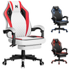 Luxry Gaming Chair Ergonomic Gamer Chair Computer Office Chair, White & Red