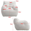White Teddy Velvet Bean Bag Chair Lazy Sofa Armchair Floor Cushion Seat Beanbag