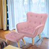 2 in 1 Children Kids Sofa Set Luxurious Velvet Armchair High Back Safety & Stool