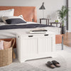 Mondeer Storage Chest with Lid Large Capacity Multi-Purpose Organiser White