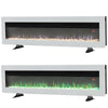 60-Inch Electric Fireplace LED Fire Heater Wall Mounted/Insert/Free Stand Remote