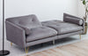 Velvet Sofa Bed Living Room Furniture 2 seater sofa bed with 2 bolister cushions