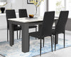 Dining Table and Chairs 4/6 Set Pu Leather Seat Dining Kitchen Room Furniture
