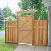 DIY Home Garden Pine Wood Gate Wooden Gate Pedestrian Gate 152/183cm Height