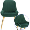 2x Dining Chairs Velvet Upholstered Chairs with Backrest Restaurant Living Room