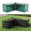 17" Tall L-Shaped Large Galvanized Metal Raised Garden Bed Plant Flower Grow Box