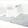 3Pc Non-Slip Bathroom Carpet Set Pedestal Rug+Lid Seat Toilet Cover+Bath Mat Pad