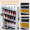 3-in-1 Jewelry Cabinet 360° Swivel Mirror Jewelry Armoire W/ 3-Color LED Lights