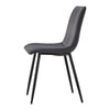 2 Pcs Grey Velvet Dining Chairs Metal Leg Padded Seat Kitchen Dining Room Chairs