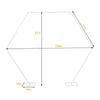 Hexagon Arch Wedding Baby Party Venue Backdrop Decoration 2M 2.4M