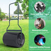 60L Steel Garden Lawn Roller Water Sand Filled Outdoor Grass Roller w/Drain Plug