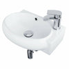 Modern Bathroom Sink Wall Mounted Cloakroom Hand Wash Basin White Ceramic Bowl