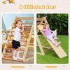 Wooden Kids Climbing Triangle Ladder Training Climber with Ramp for Children