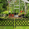 Flexible Plastic Wooden Effect Lawn Border Edge Garden Edging Picket Fencing Set