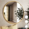 Wall Mounted Circle Round Mirror Bathroom Bedroom Makeup Dressing Mirror UK