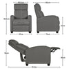 Recliner Chair Sofa Adjustable Fabric Relining Armchair Living Room Home Theater