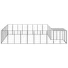 Dog Kennel Black 15.73 m² Steel Y7J3