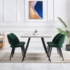 2/4 X Dining Chairs Velvet Set Padded Seat Metal Leg Kitchen Chair Home Office