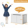 Large Wooden Toy Box Kids Storage Unit Heavy-Duty Chest Bench W/ Safety Hinge