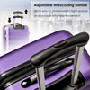 28" Large Suitcase Hard Shell Travel Trolley Hand Luggage ABS Lightweight Purple
