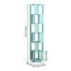 190cm Rotating Bookcase, Freestanding Bookshelf for Living Room, Corner Bookcase