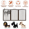 360° Rotating Wooden Folding Pet Gate 3 Panels Freestanding Barrier 93cm High