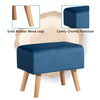 Home Velvet Accent Chair Ottoman Set Oyster Occasional Chair Upholstered Living