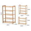 3/4/5Tier Slatted Wooden Shelving Shoe Rack Plant Display Stand Organiser Holder
