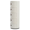 Round Tiered Storage Unit Plastic Cabinet Cupboard Tower Sofa Side Bedside Table