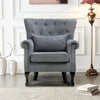 Upholstered Wingback Linen Velvet Armchair Chair Occasional Tub Lounge Sofa Seat