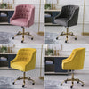 Velvet Adjustable Office Chair Swivel Office Study Computer Desk Chair Ergonomic