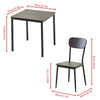 3 Pieces Kitchen Dining Room Table and Chairs Set of 2 Space Saving Dinette