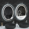 Large Oval Wall LED Bathroom Mirror Dimmable Vanity Mirror Backlit+Front-
