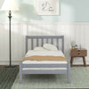 Merax Single Bed 3ft Solid Wooden Bed Frame Bedroom Furniture Adults/Kids 90x190
