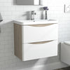 500 600 800mm Wall Hung Vanity Unit with Basin 2 Drawers Bathroom Cabinet Design