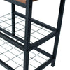 Industrial Coat Rack Shoe Bench Hall Tree Entryway Storage Bench 9 Hooks
