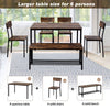 Dining Table With 2/4 Chairs Bench Set 4/6 Seater Home Kitchen Room Furniture NS