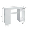 Computer Desk Office WhiteTable Workstation Study PC Furniture Drawer Bookcase H