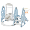 Toddler Slide and Swing Set 4 in 1, Kids Playground Climber Swing Playset Blue