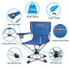 Swivel Camping Chair Collapsible Portable Picnic Fishing Garden Outdoor Chair