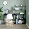 Mondeer L Shaped Computer Desk Corner Desk 360 Degree Rotatable Space Saving