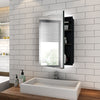 Backlit Bathroom Mirror Cabinet with LED Lights Shaver Socket Button 500×700mm