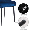 2pcs Faux Leather/Velvet Dining Chairs Soft Padded Metal Legs Restaurant Chair