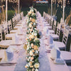 Bushy Artificial Flower Row Wedding Arch Top Table Backdrop Arrangement Decor