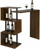 Pub Table with 2 Barstools Coffee Table 134cm and Bar Stools, Metal + Wood