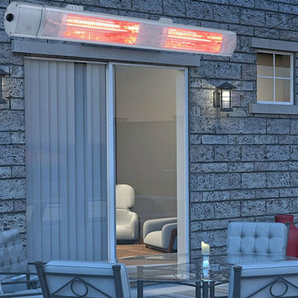 1/2/3KW Outdoor Electric Patio Heater Garden Wall Mounted Warmer Halogen Remote